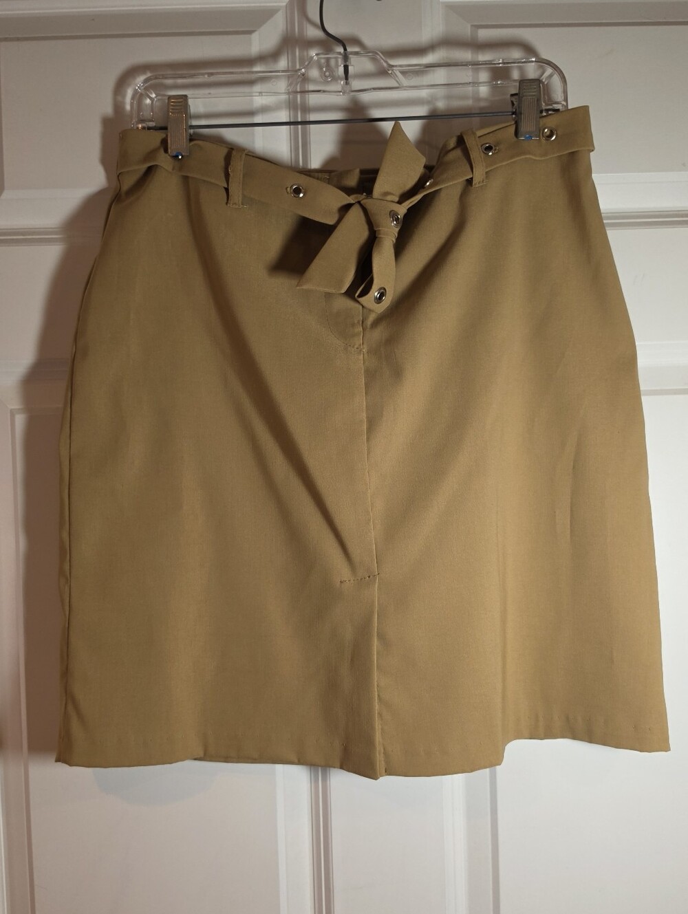 Rag Classic Tan Belted Skirt - Women's Casual Workwear Size 10